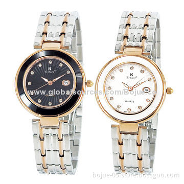 Ceramics and stainless lady's watch